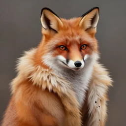 a painting of a fox in a fur coat, a character portrait by Haukur Halldórsson, cgsociety contest winner, furry art, speedpainting, concept art, polycount