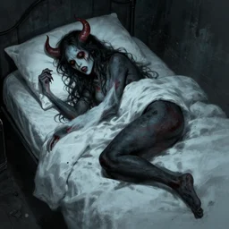 Sleep paralysis demon, horror, by greg rutkowski, trending on artstation