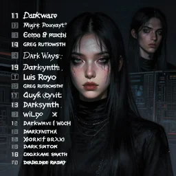peyton list, darkwave, darksynth, character portrait, sharp, digital matte painting, art by luis royo, greg rutkowski, wlop, dramatic lighting, trending on artstation