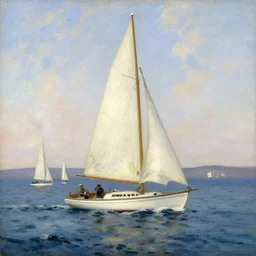 painting of a sailboat on lake superior, caspar james gurney, johnson heade, martin raphael lacoste, ted nasmith, andreas rocha, christophe vacher