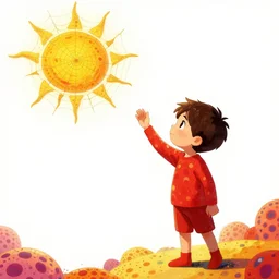 the boy who caught the sun in his web by yayoi kusama, digital concept art, trending on artstation