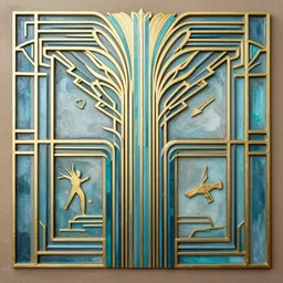 ukrainian war in art deco style