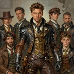 a beautiful painting of   steampunk Hugh Jackman, by Mizuri AU and Soufiane Idrassi and BONDARTS and Tomasz Alen Kopera and Klaus Wittmann and Deathburger and Daniel Romanovsky and Aku, trending on artstation
