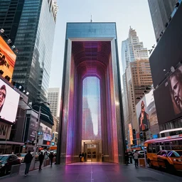 A large portal to another dimension in the middle of Times Square