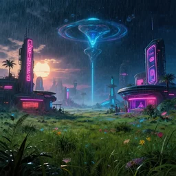 nature by eugene boudin, futuristic desert vice city synthwave extraterrestial neon signs nightvision meadow at night neon noir water universe scumm bar darkacademia at summer wilderness sci - fi rainy magic realism thermal vision fantasy evil rainforest laser otherworldly landscape morning sun, archdaily, wallpaper, highly detailed, trending on artstation.