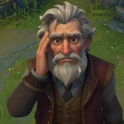 in - game screenshot of an old man, confused how he ended up on summoner's rift