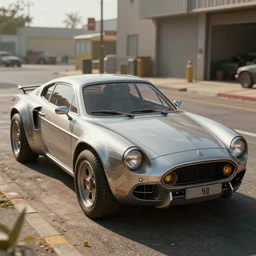 fallout retro futuristic car, 8 k photorealistic, hd, high details, trending on artstation