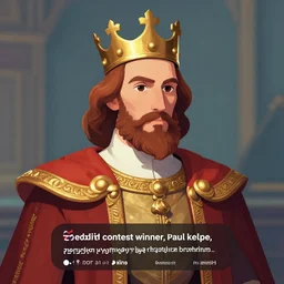« a portrait of a king, a character portrait by paul kelpe, reddit contest winner, sots art, ilya kuvshinov, 2 d game art, parallax »