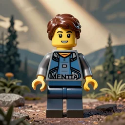 benny the space lego minifig. art by mucha.