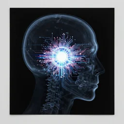 x - ray of human head, black paper, negative space, glitch core, circuitry, sculpture physical based render, redshift, cybernetic flowerpunk, futurism, paranoid critical method, holography, hyper - maximal, surrealism