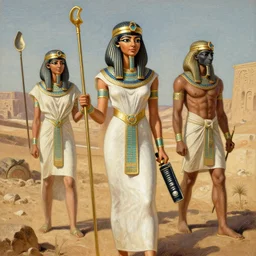 egyptian female ranger, masterpiece by edgar maxence and ross tran and michael whelan, gustav dore, 8 k, octane render
