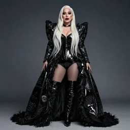 lady gaga fashion full body photoshoot by nick knight editorial studio lighting Highly realistic. High resolution. Highly detailed. Dramatic. 8k.4k.