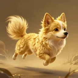 a cute magical flying dog, fantasy art drawn by disney concept artists, greg rutkowski, golden colour, high quality, highly detailed, elegant, sharp focus, concept art, character concepts, digital painting, mystery, adventure