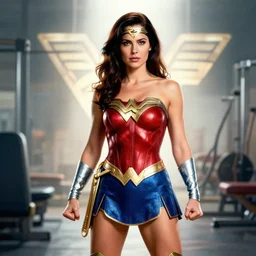 concept art, ultra-wide shot, ultra realistic, fitness, superwoman, Marvel Comics, movie poster