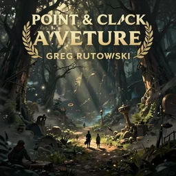 point and click adventure game background fantasy digital painting by greg rutkowski in dark fantasy