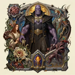 the platonic ideal of flowers, rotting, insects and praying of cletus kasady ultimate carnage thanos dementor doctor manhattan nazgul davinci, d & d, elegant, highly detailed, intricate, concept art, fantasy, matte, hearthstone, scary, decay, dmt, art by brock hofer and artgerm and greg rutkowski and alphonse mucha
