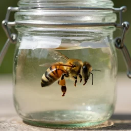 a bee in a jar