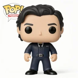 very photorealistic photo of a jacques attali funko pop on a white background, award - winning details