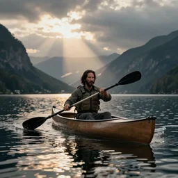 Keanu Reeves as a canoe
