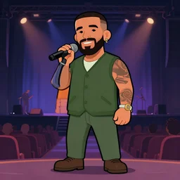 drake concert in cartoon style - 4