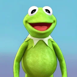 Kermit the frog in GTA V, cover art by Stephen Bliss, artstation, no text