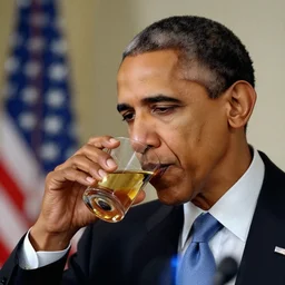 obama drinking lean, film grain