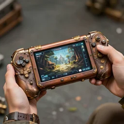 handheld steampunk console