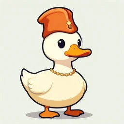 portrait of a indian dictator duck, flat art, award winning art, nft - style art, cartoon, detailed