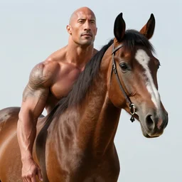dwayne johnson as a horse