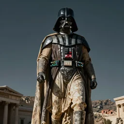 Ancient greek statue of Darth Vader, photorealistic