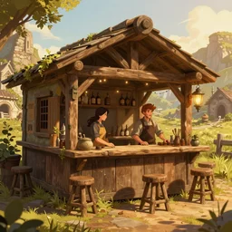 alchemy tavern, hyperdetailed, artstation, cgsociety, golden hour 8 k