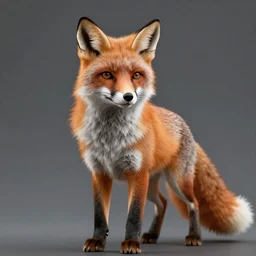 portrait of a beautiful fox with an appealing female body, trending on artstation, octane render