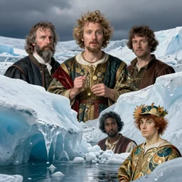 a expressive portrait photograph the ice caps melting in dramatic lighting, depth of field background, artstation, by jim burns and greg rutkowski, a realism masterpiece, expressive color palette, james gilleard, bruegel, alphonse mucha, and yoshitaka amano