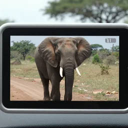 screenshot dash cam footage elephant