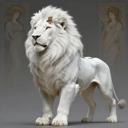 a anthropomorphic cyber white lion wearing scifi armor, diffuse lighting, fantasy, intricate, elegant, highly detailed, lifelike, photorealistic, digital painting, artstation, illustration, concept art, smooth, sharp focus, art by john collier and albert aublet and krenz cushart and artem demura and alphonse mucha