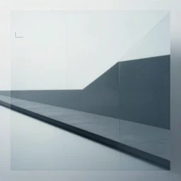 1 : 1 album artwork, clean, minimal design, gloss, shapes, cold colours, mirrors edge, sterile colours, abstract artwork