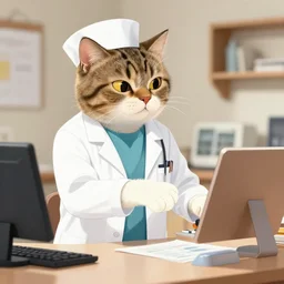 The Doctor transformed into a cat