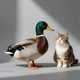 a hybrid duck and cat