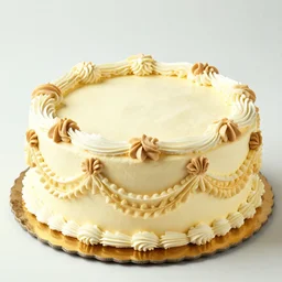 photograph of a fancy baroque cake from 1970's cookbook in color