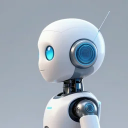 ai robot, cartoon, profile.