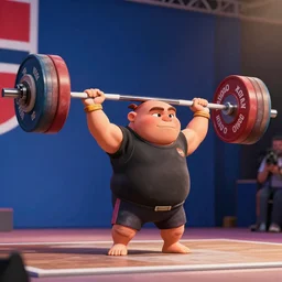 world's srongest man competition, norway, deadlifts, 1 0 0 0 0 lbs, nendoroid, in the croods movie style, anime, disney, pixar, 8 k, hd, dof, kodak film, volumetric lighting, subsurface scattering, photorealistic, octane render, details