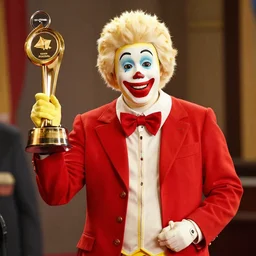 nic cage as ronald mcdonald, hd award winning movie still,