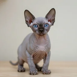 tiny wrinkly bald hairless sphinx kitten