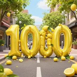 100 thousand lemon in the street