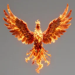 hyperdetailed image of a phoenix with its full body flaming and wings spread 8 k extremely detailed hd hyperrealism sakuga anime, jojo stand powering up