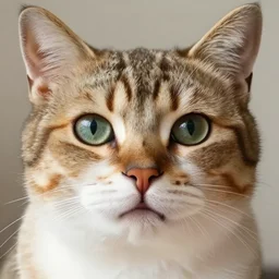 realistic photo portrait of a cat cosplaying as a human!!!, cat with human face!!, human eyes, human lips, ( ( ( cat's face ) ) )