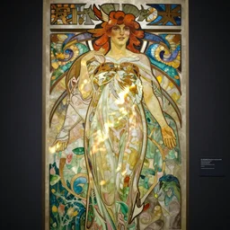 narcissism in the style of alphonse mucha