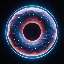 cyberpunk glowing ring donut circle enso halo, by andreas rocha