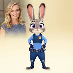 holly robinson, whose photo served as inspiration for design of judy hopps