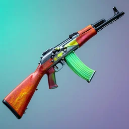 bright neon colored kalashnikov